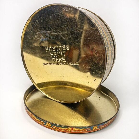 Antique Hostess Fruit Cake Tin 8” Round - Picture 5 of 8